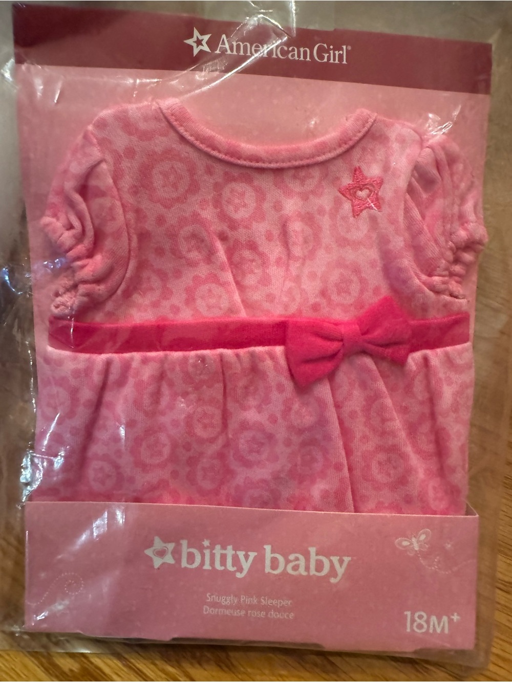 American Girl Bitty Baby Pink Doll Accessory Packaging
